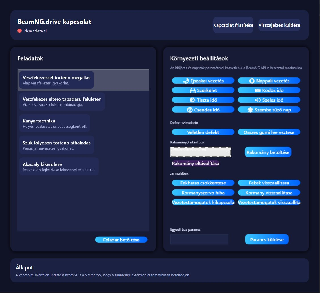 Simmer – Szimulációs vezérlőpanel
